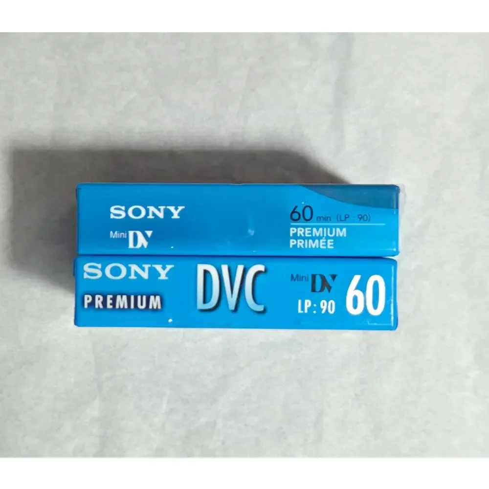 Sony MiniDV DVC 60 Minute Premium Digital Video Cassette Tapes Sealed Lot Of 2